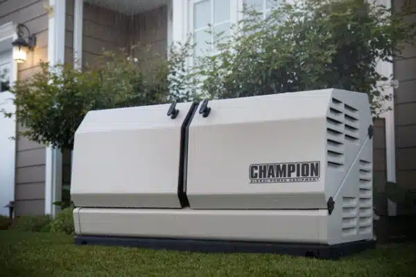 Champion 12.5kW Backup Generator installed in a Texas home